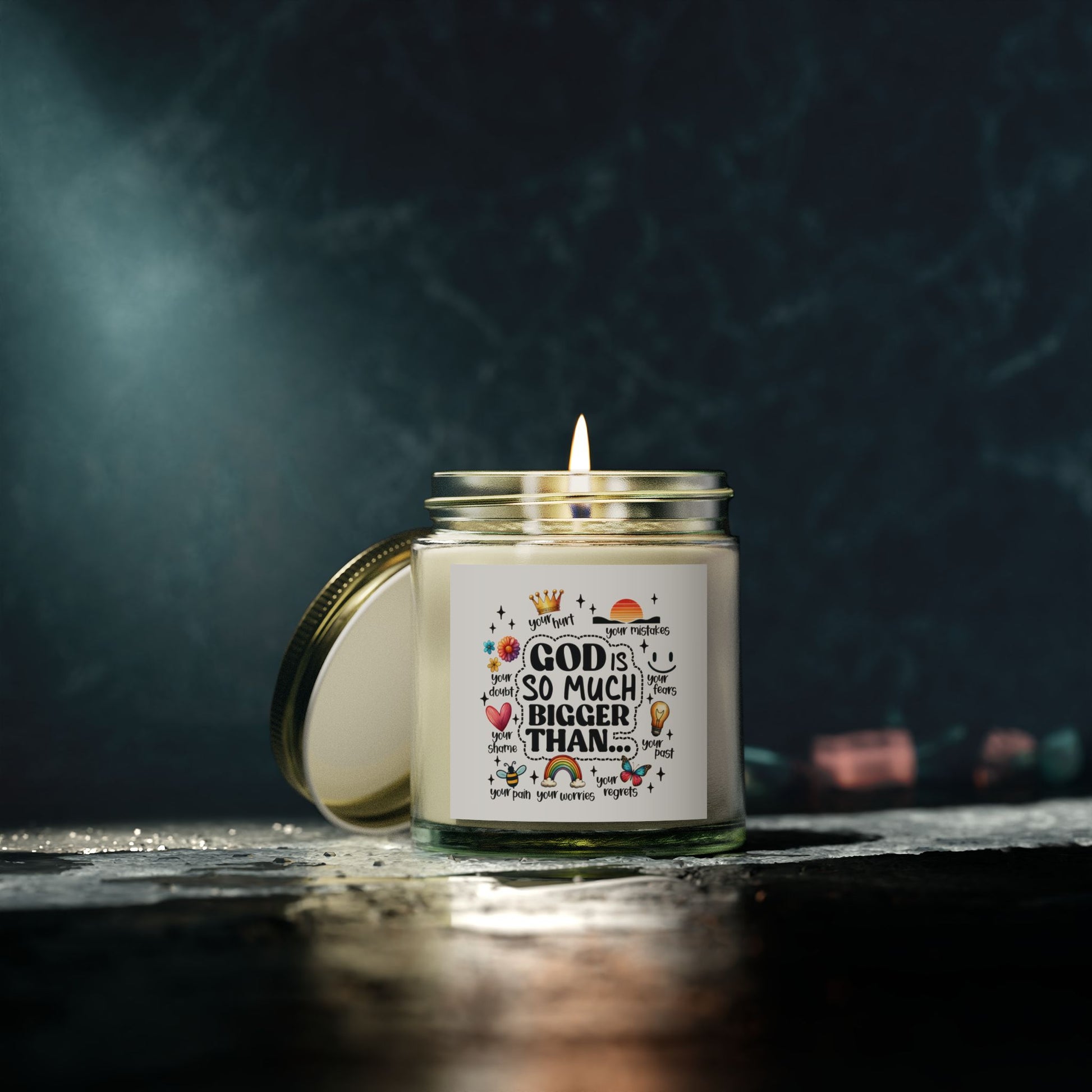 God is So Much Bigger Inspirational Candle - Kim’s Signature Beauty & Accessories    (Store description)