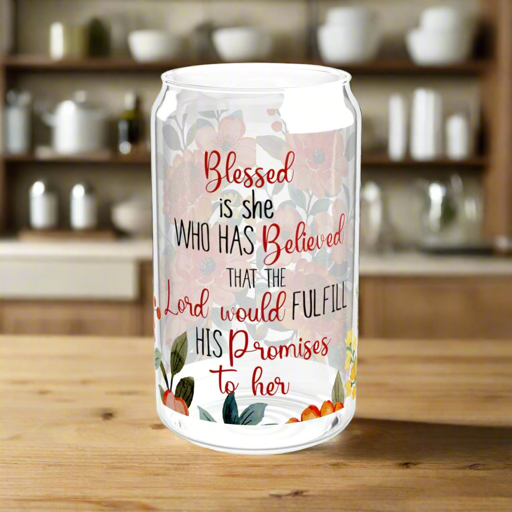 Blessed is She Glass Sipper - Kim’s Signature Beauty & Accessories    (Store description)
