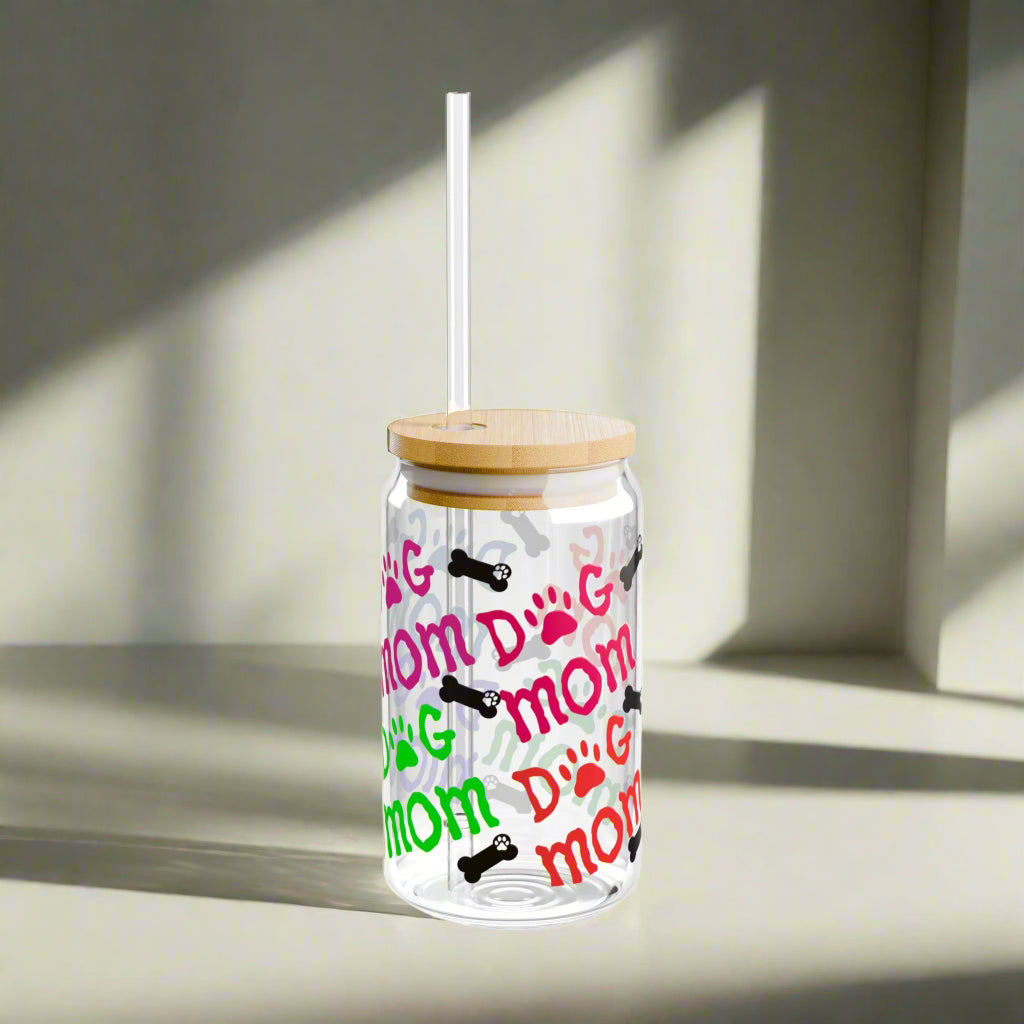 Dog Mom & Bones Sipper Glass - Kim’s Signature Beauty & Accessories    (Store description)