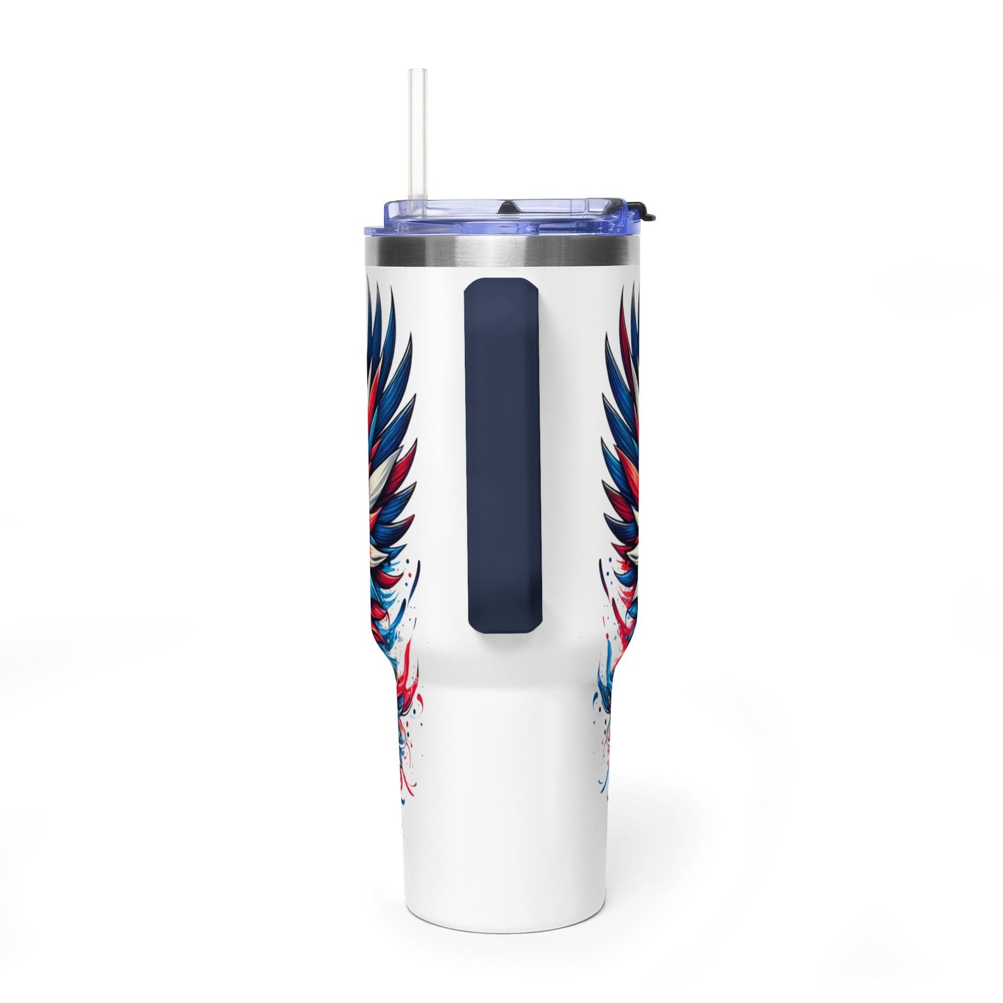 40oz Patriotic Eagle Tumbler — American Flag Vacuum Insulated Travel Cup