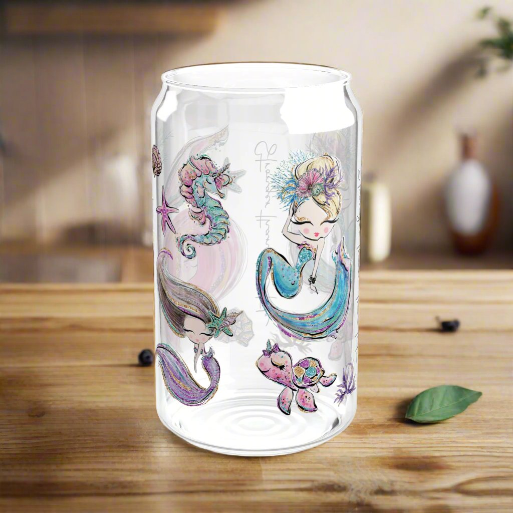 In a World full of Fish Be a Mermaid Sipper Glass - Kim’s Signature Beauty & Accessories    (Store description)
