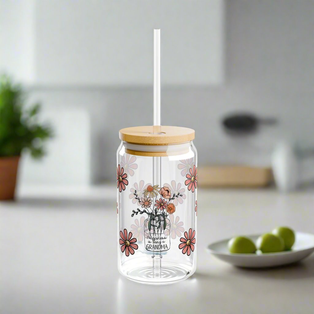 Happiness is a Grandma Sipper Glass - Kim’s Signature Beauty & Accessories    (Store description)