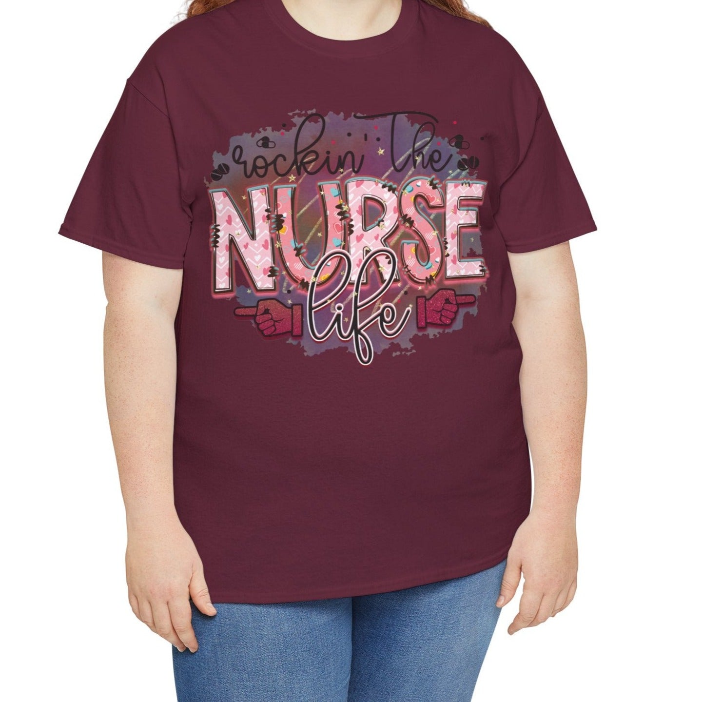 Rockin that Nurse Life |  Cotton Tee - Kim’s Signature Beauty & Accessories    (Store description)