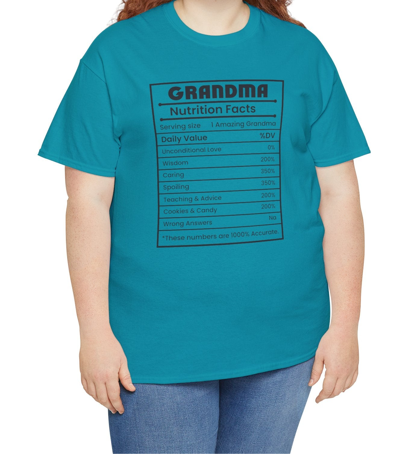 Grandma Nutritional Facts Tee - Kim’s Signature Beauty & Accessories    (Store description)