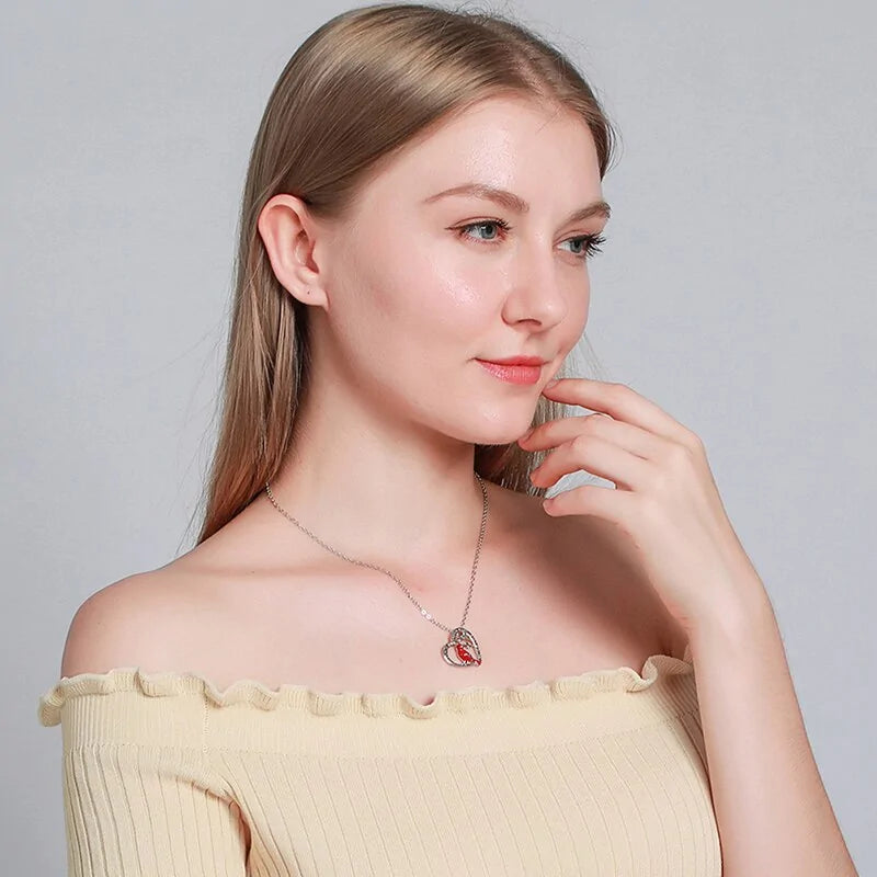 Cardinal Heart Pendant Necklace - Kim’s Signature Beauty & Accessories    