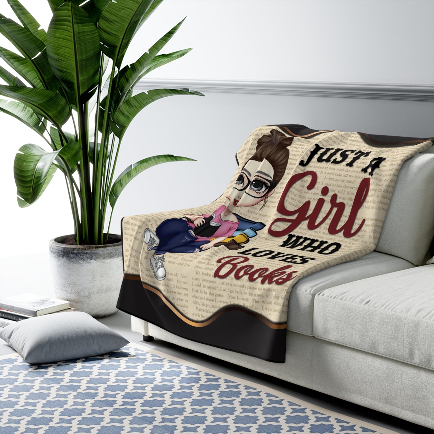 A Girl who Loves Books Blanket - Kim’s Signature Beauty & Accessories    