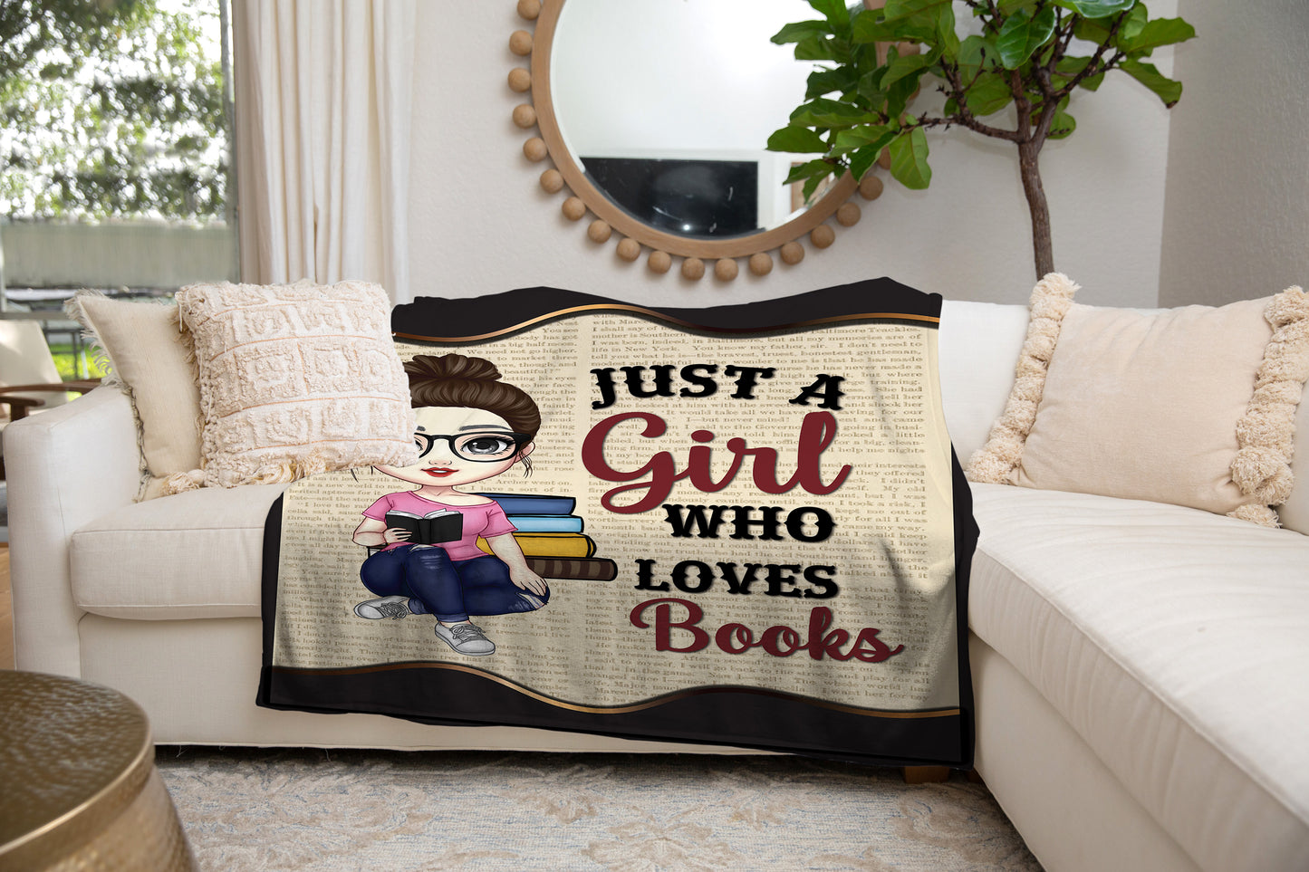A Girl who Loves Books Blanket - Kim’s Signature Beauty & Accessories    