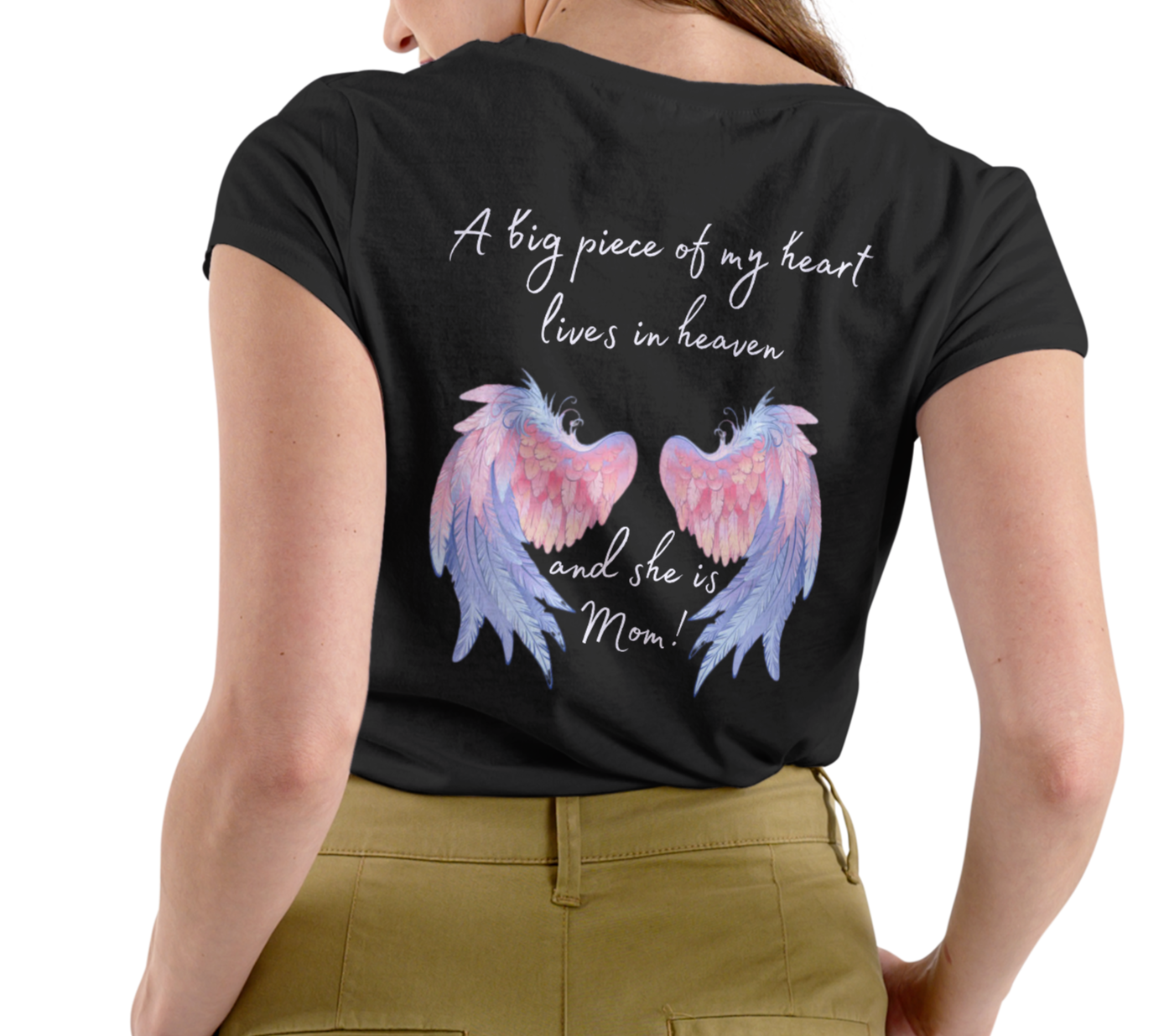 A Piece of My Heart Is in Heaven - Mom Tribute Shirt - Kim’s Signature Beauty & Accessories    