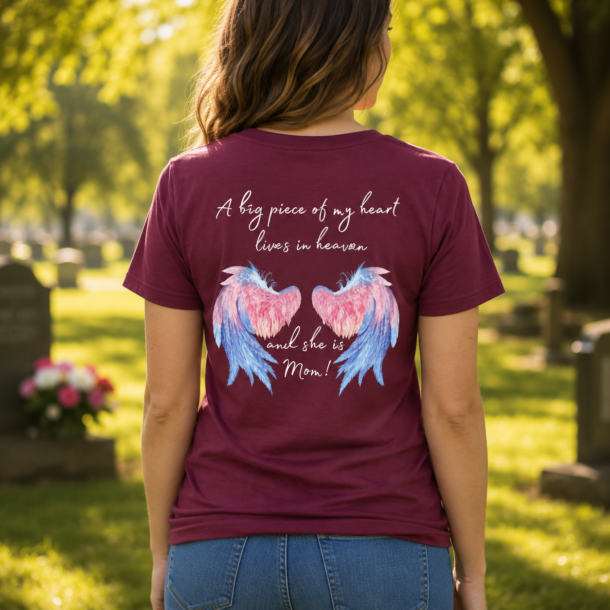 A Piece of My Heart Lives in Heaven – Mom Memorial T-Shirt - Kim’s Signature Beauty & Accessories