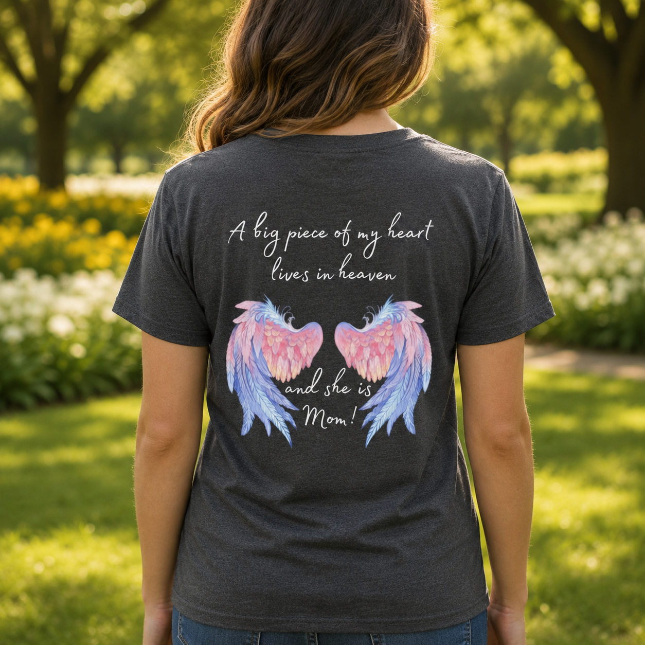 A Piece of My Heart Lives in Heaven – Mom Memorial T-Shirt - Kim’s Signature Beauty & Accessories