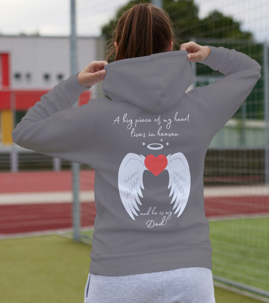 A Piece of My Heart Is in Heaven - Dad Tribute Hoodie - Kim’s Signature Beauty & Accessories    (Store description)