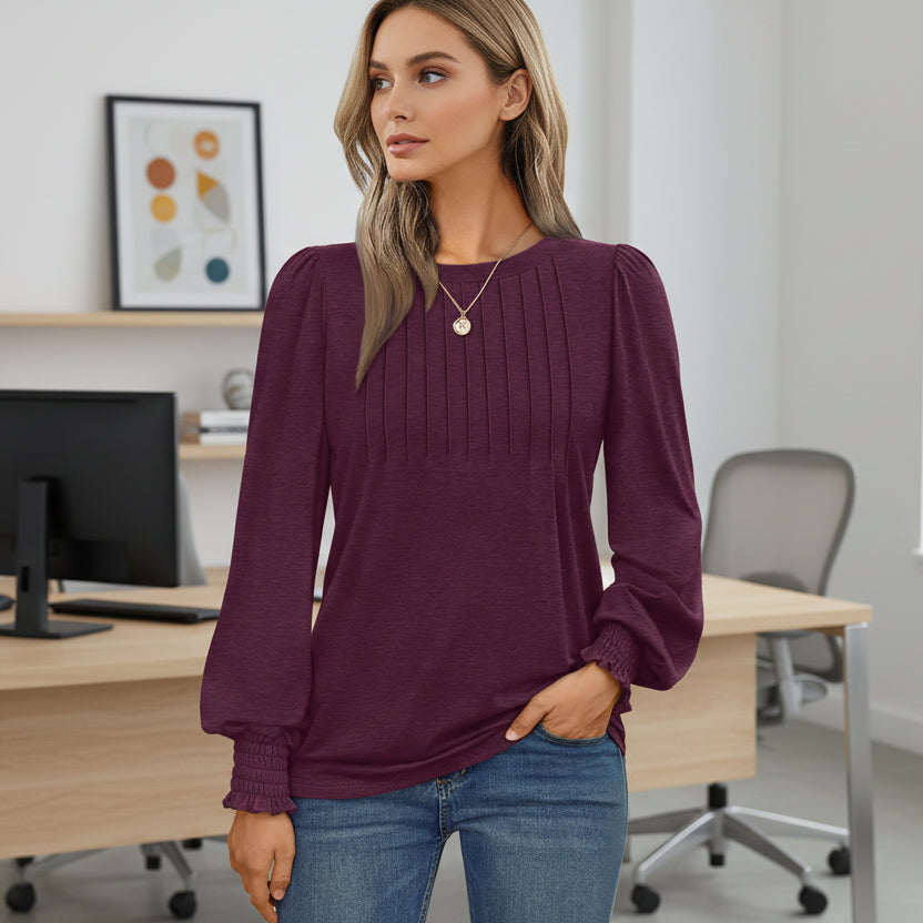 AUTOMET Long Sleeve Casual Blouses - Kim’s Signature Beauty & Accessories    