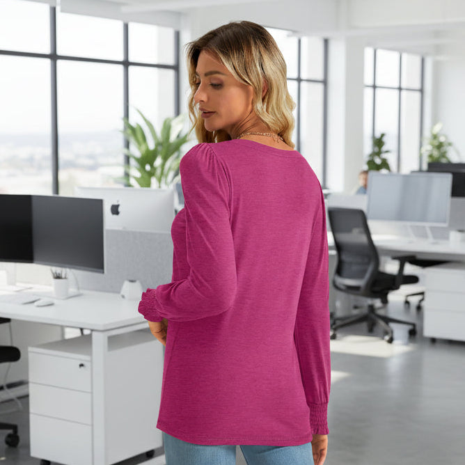 AUTOMET Long Sleeve Casual Blouses - Kim’s Signature Beauty & Accessories    