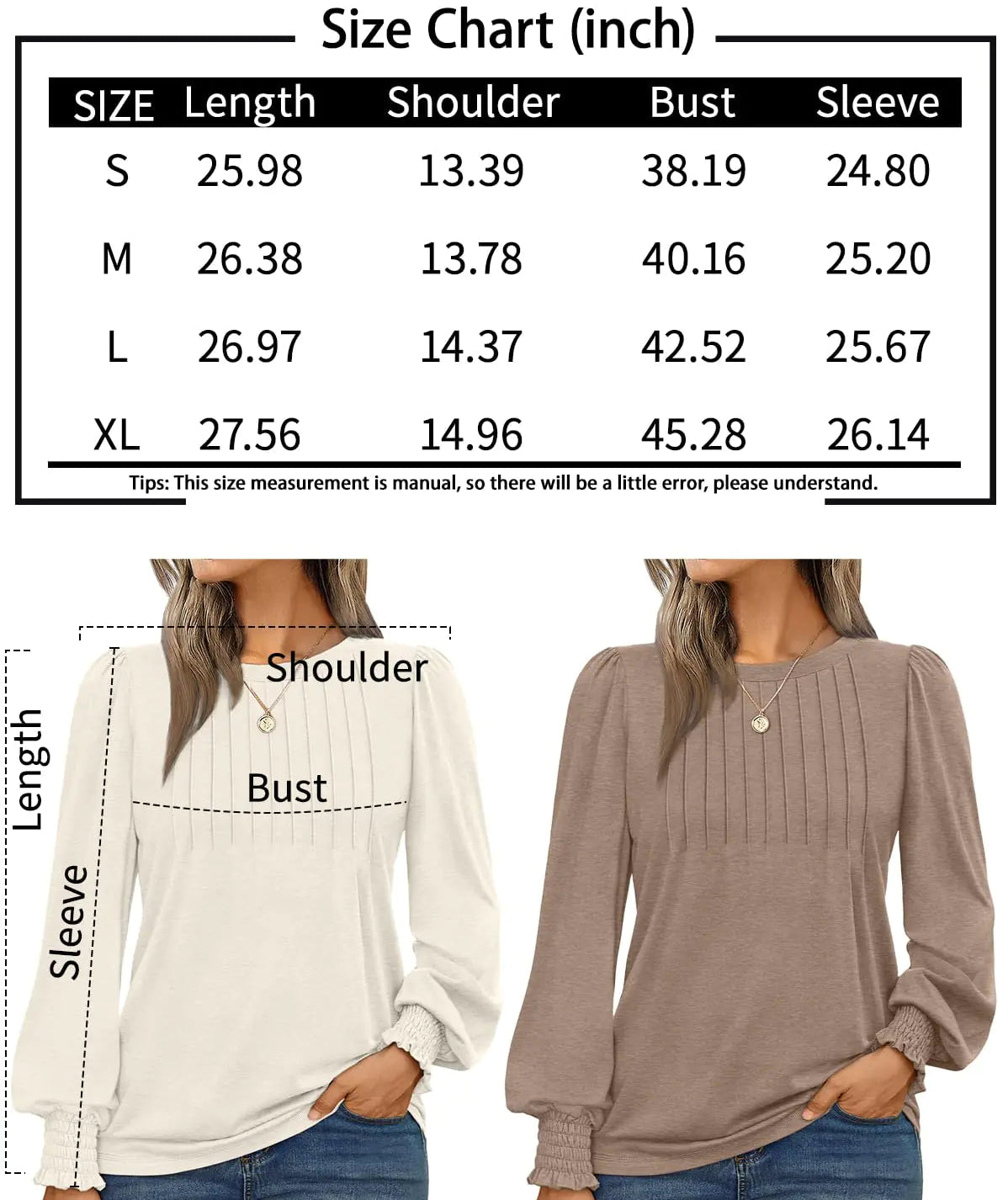 AUTOMET Long Sleeve Casual Blouses - Kim’s Signature Beauty & Accessories    