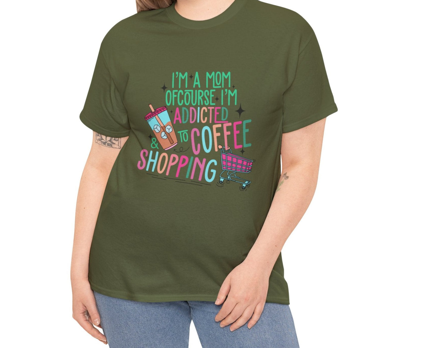 Addicted to Coffee | Cotton Tee - Kim’s Signature Beauty & Accessories    
