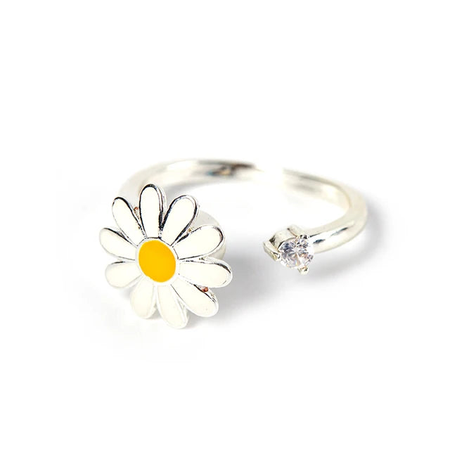 Adjustable Spinning Sunflower Anti Stress Ring - Kim’s Signature Beauty & Accessories    