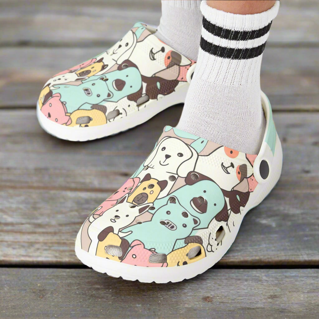 Adorable Kids' Dog Print EVA Foam Clogs - Fun & Comfortable Summer Footwear - Kim’s Signature Beauty & Accessories    