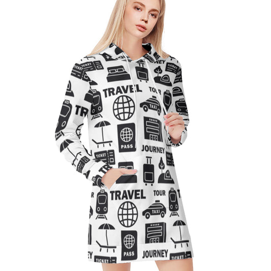Adventure Awaits Travel Hoodie Dress - Kim’s Signature Beauty & Accessories    