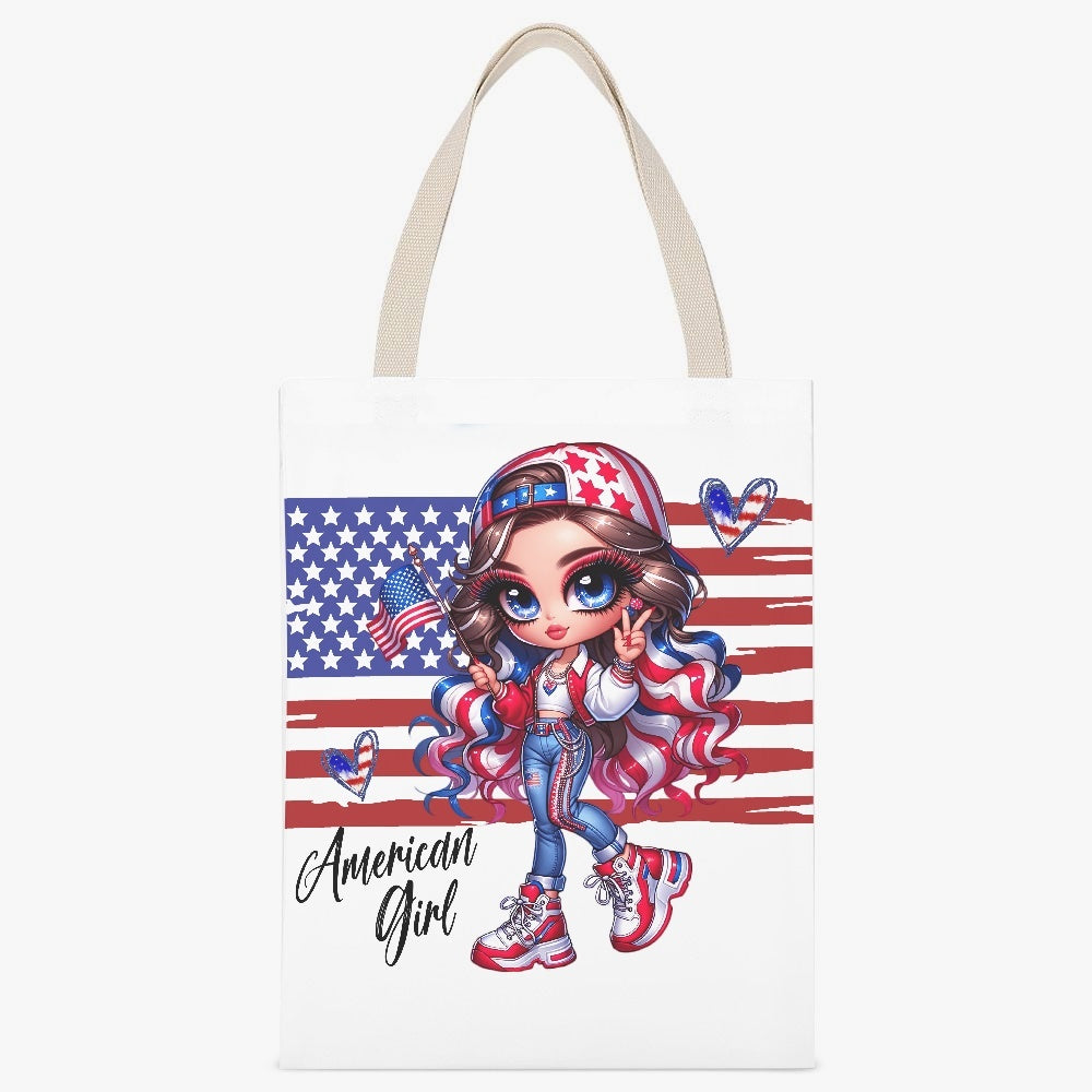 All American Girl Canvas Tote - Kim’s Signature Beauty & Accessories    
