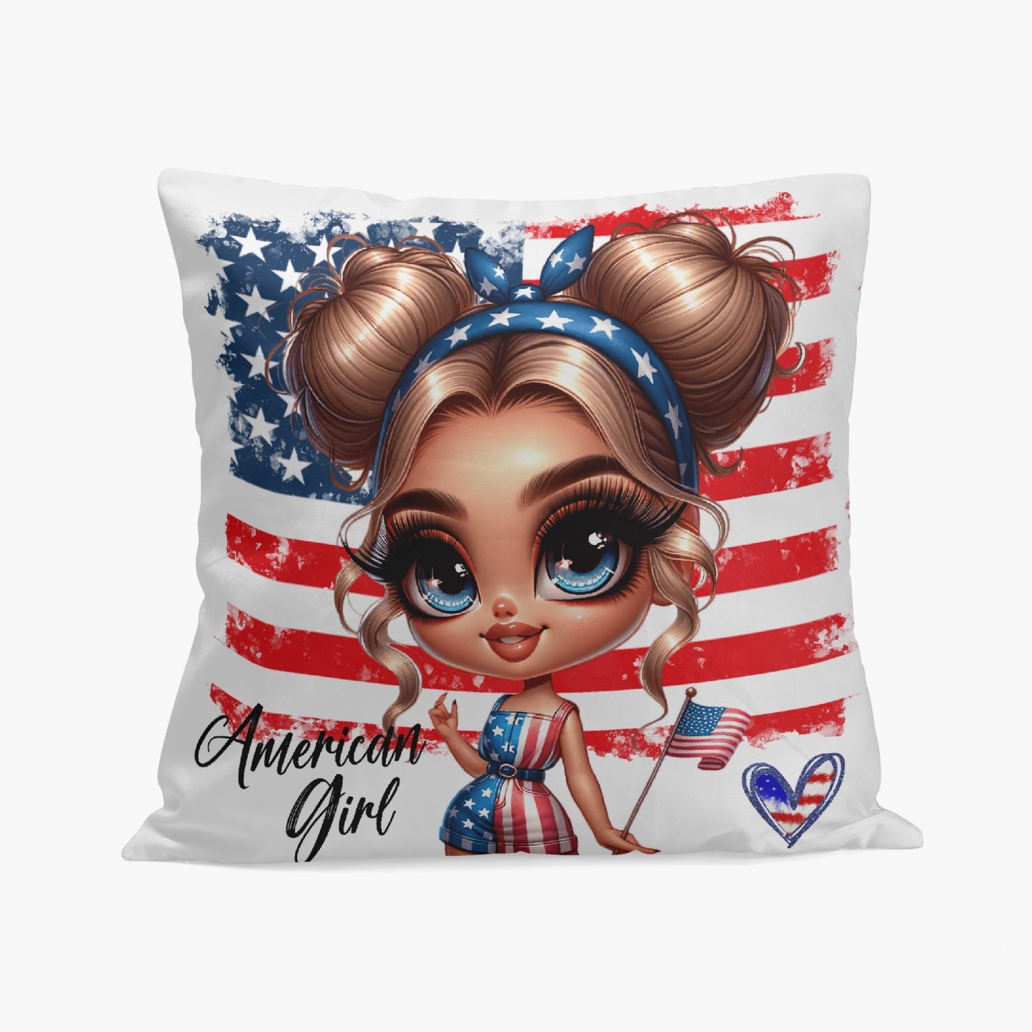 All-American Girl Pillow Cover - Kim’s Signature Beauty & Accessories    