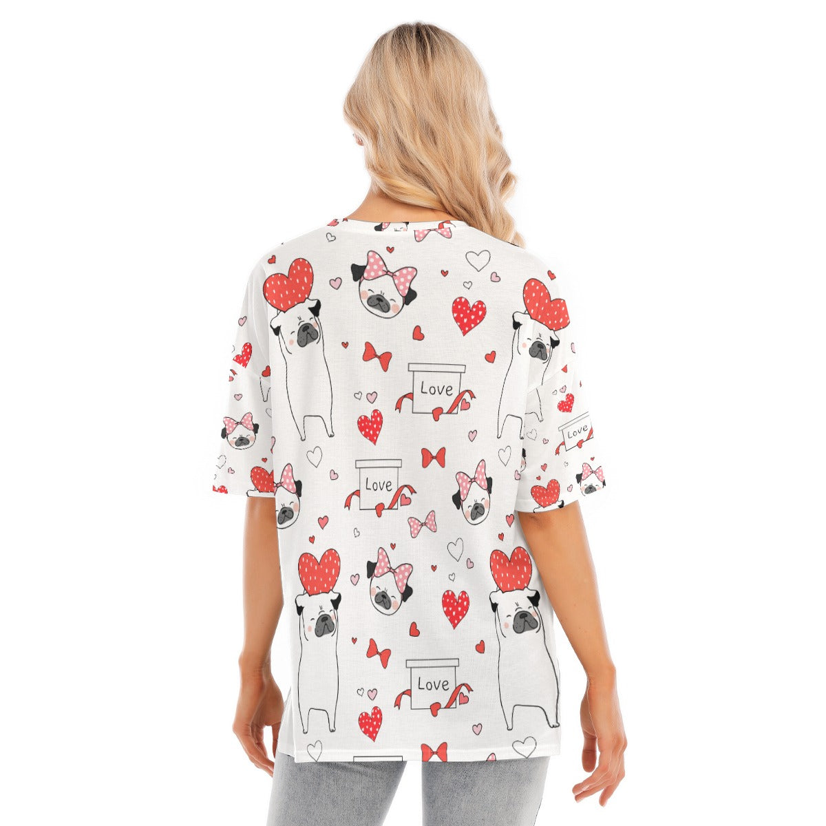 All-Over Print Women's Short Sleeves T-shirt With Hem Split - Kim’s Signature Beauty & Accessories    