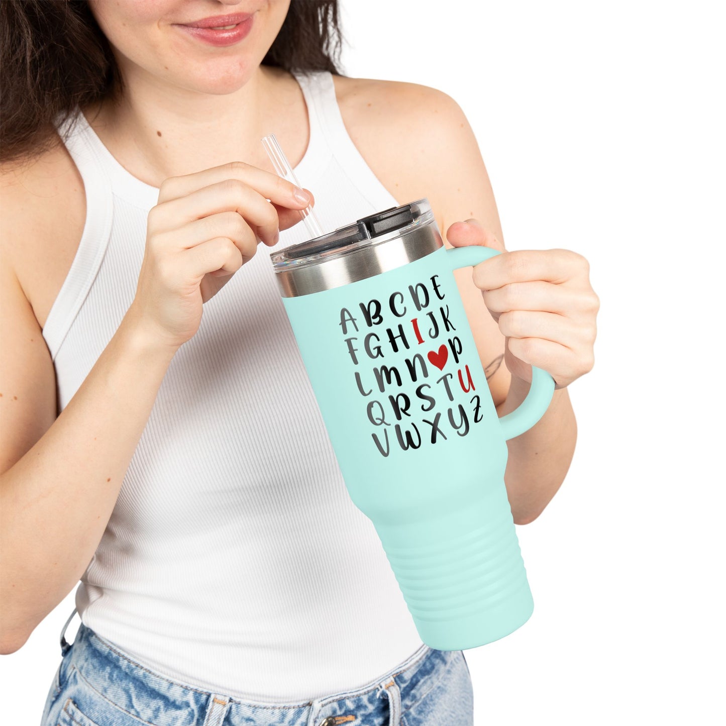 Alphabet Love Insulated Travel Mug, 40oz - Kim’s Signature Beauty & Accessories    