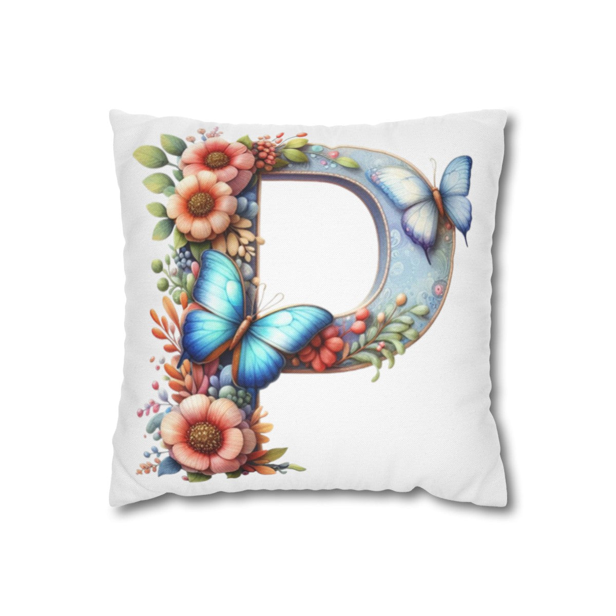 Alphabet | White | Square Pillowcase - Kim’s Signature Beauty & Accessories    