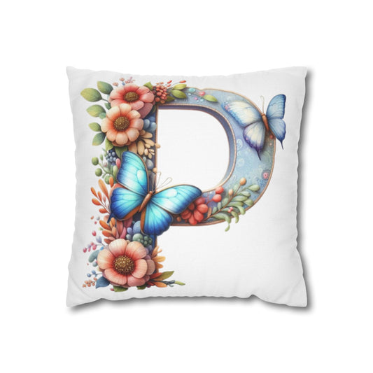 Alphabet | White | Square Pillowcase - Kim’s Signature Beauty & Accessories    