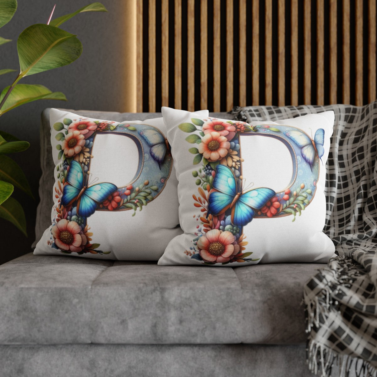 Alphabet | White | Square Pillowcase - Kim’s Signature Beauty & Accessories    