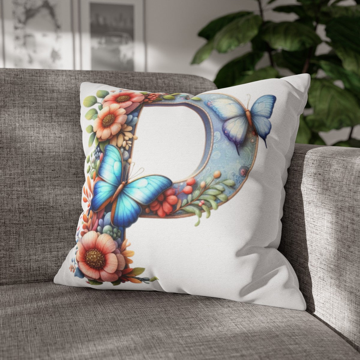 Alphabet | White | Square Pillowcase - Kim’s Signature Beauty & Accessories    