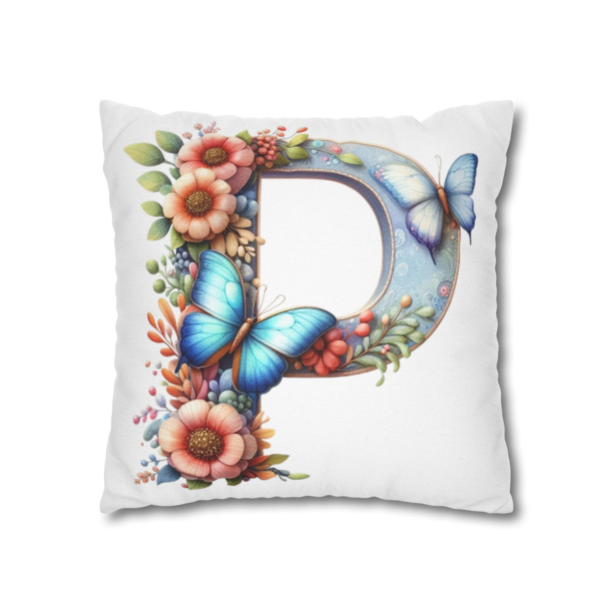 Alphabet | White | Square Pillowcase - Kim’s Signature Beauty & Accessories    