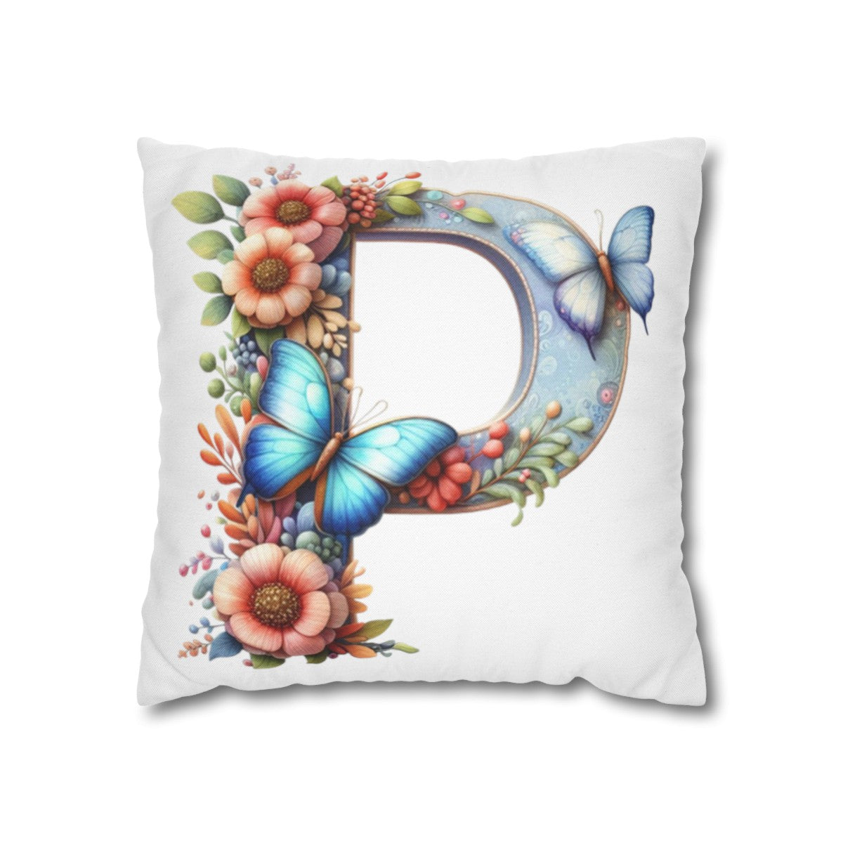 Alphabet | White | Square Pillowcase - Kim’s Signature Beauty & Accessories    