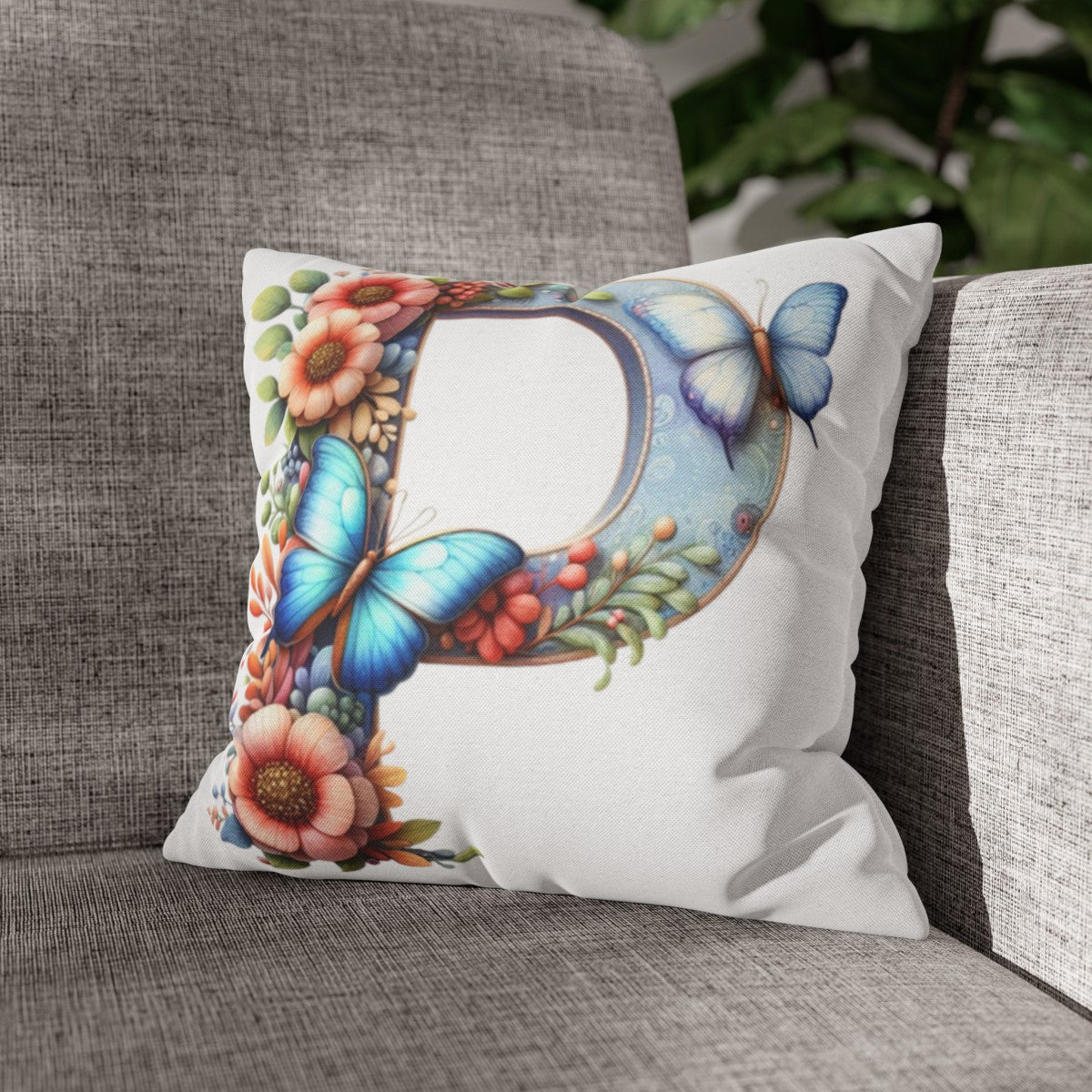 Alphabet | White | Square Pillowcase - Kim’s Signature Beauty & Accessories    