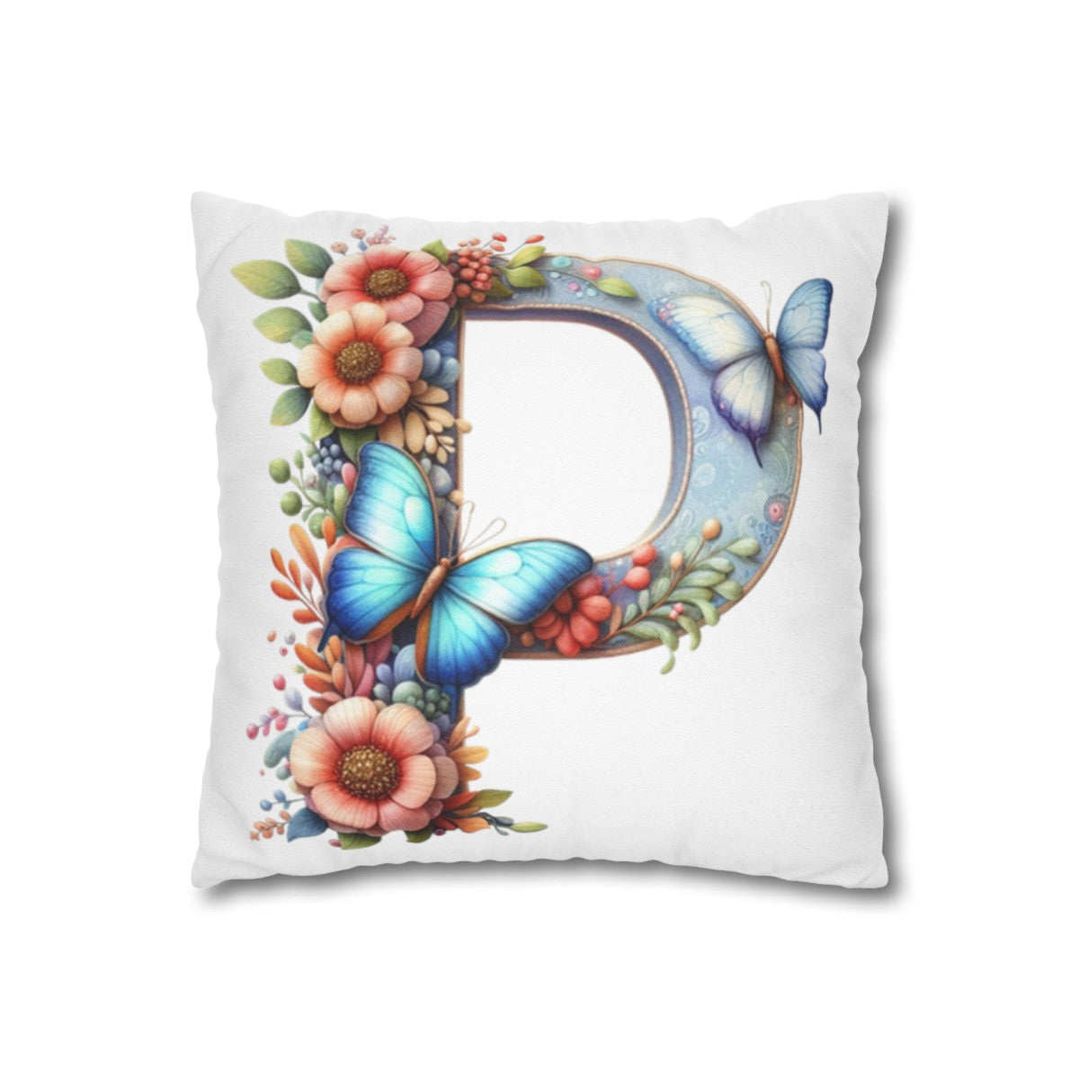 Alphabet | White | Square Pillowcase - Kim’s Signature Beauty & Accessories    