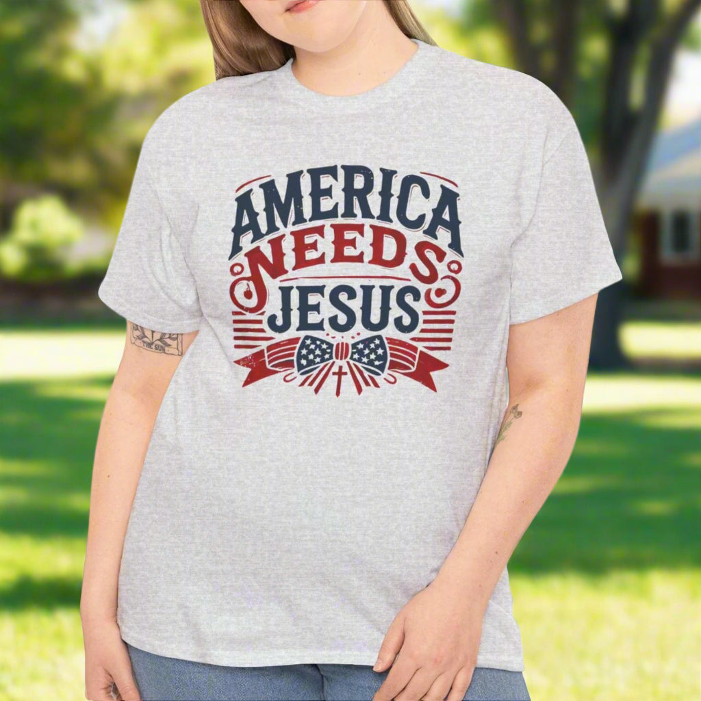 America Needs Jesus Tee - Kim’s Signature Beauty & Accessories    