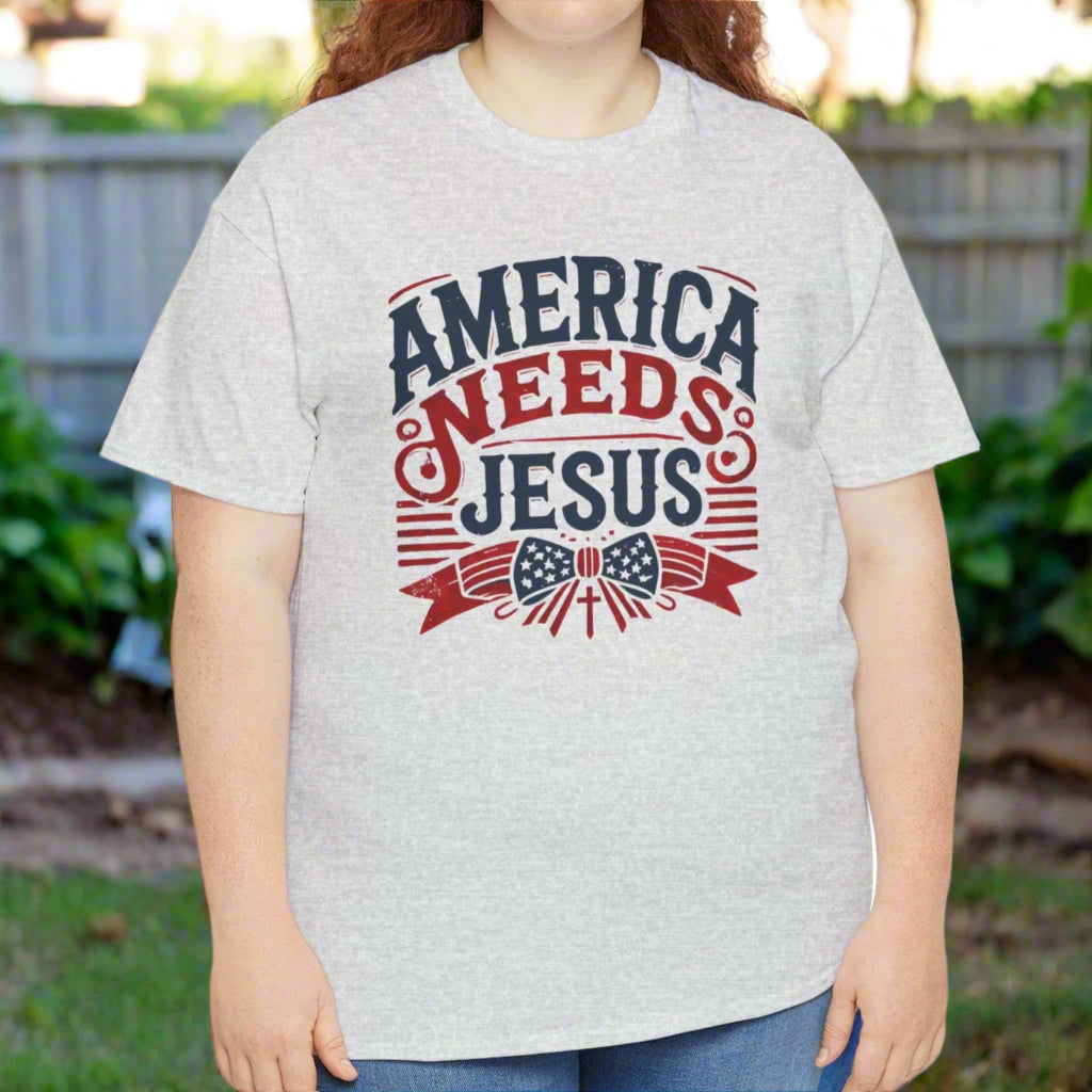 America Needs Jesus Tee - Kim’s Signature Beauty & Accessories    