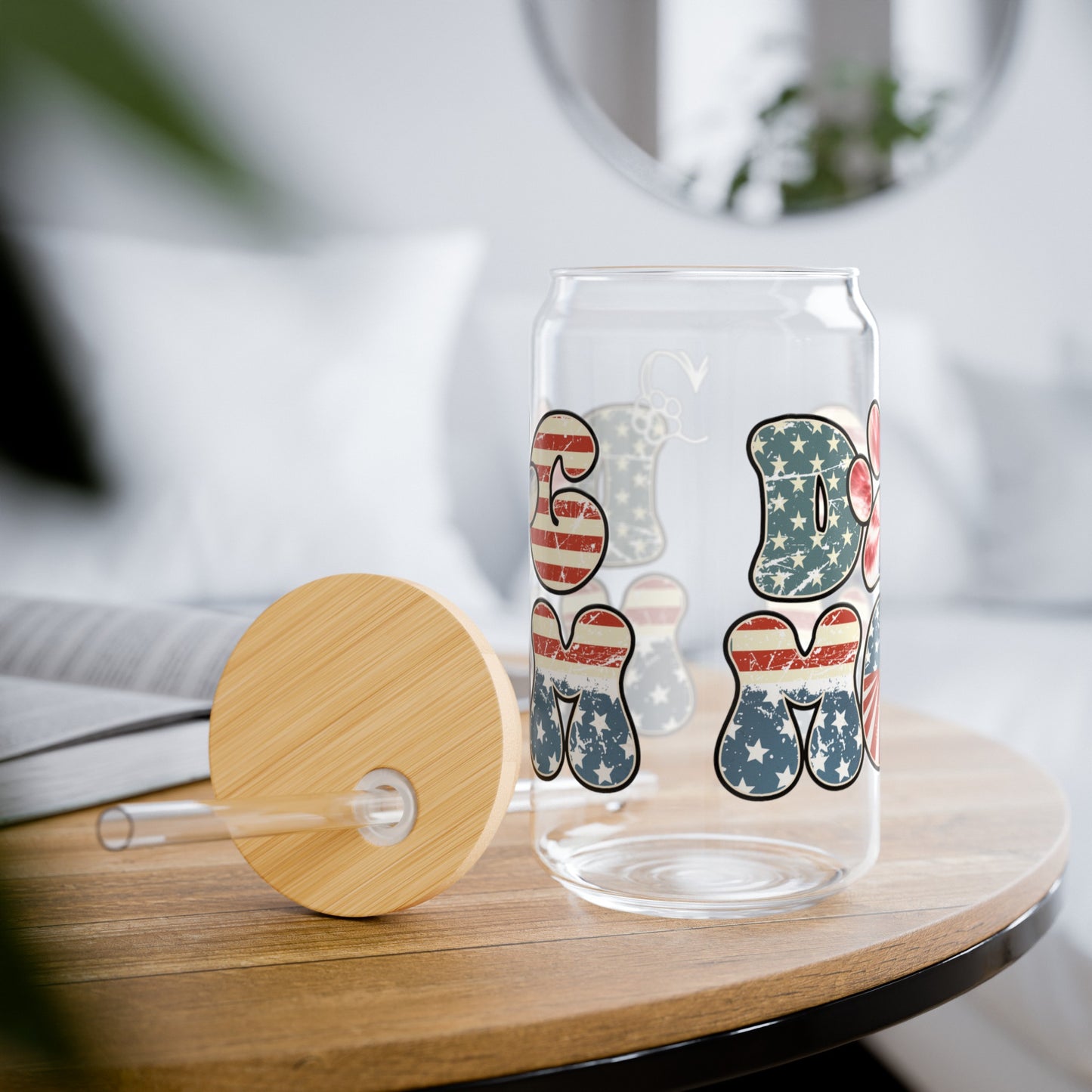 American Dog Mom | Sipper Glass - Kim’s Signature Beauty & Accessories    