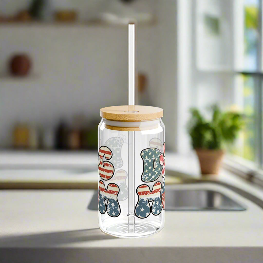 American Dog Mom | Sipper Glass - Kim’s Signature Beauty & Accessories    