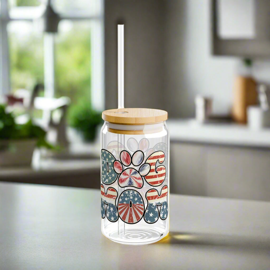 American Dog Mom | Sipper Glass - Kim’s Signature Beauty & Accessories    