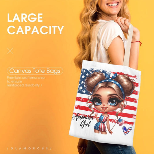 American Girl Cute Canvas Tote - Kim’s Signature Beauty & Accessories    