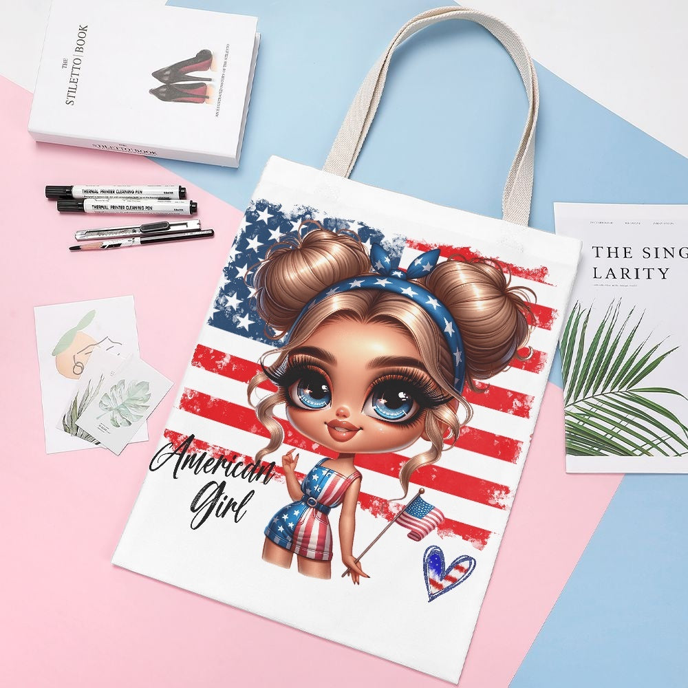 American Girl Cute Canvas Tote - Kim’s Signature Beauty & Accessories    