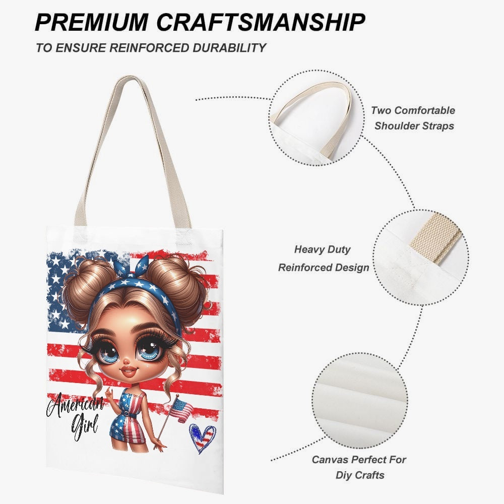 American Girl Cute Canvas Tote - Kim’s Signature Beauty & Accessories    