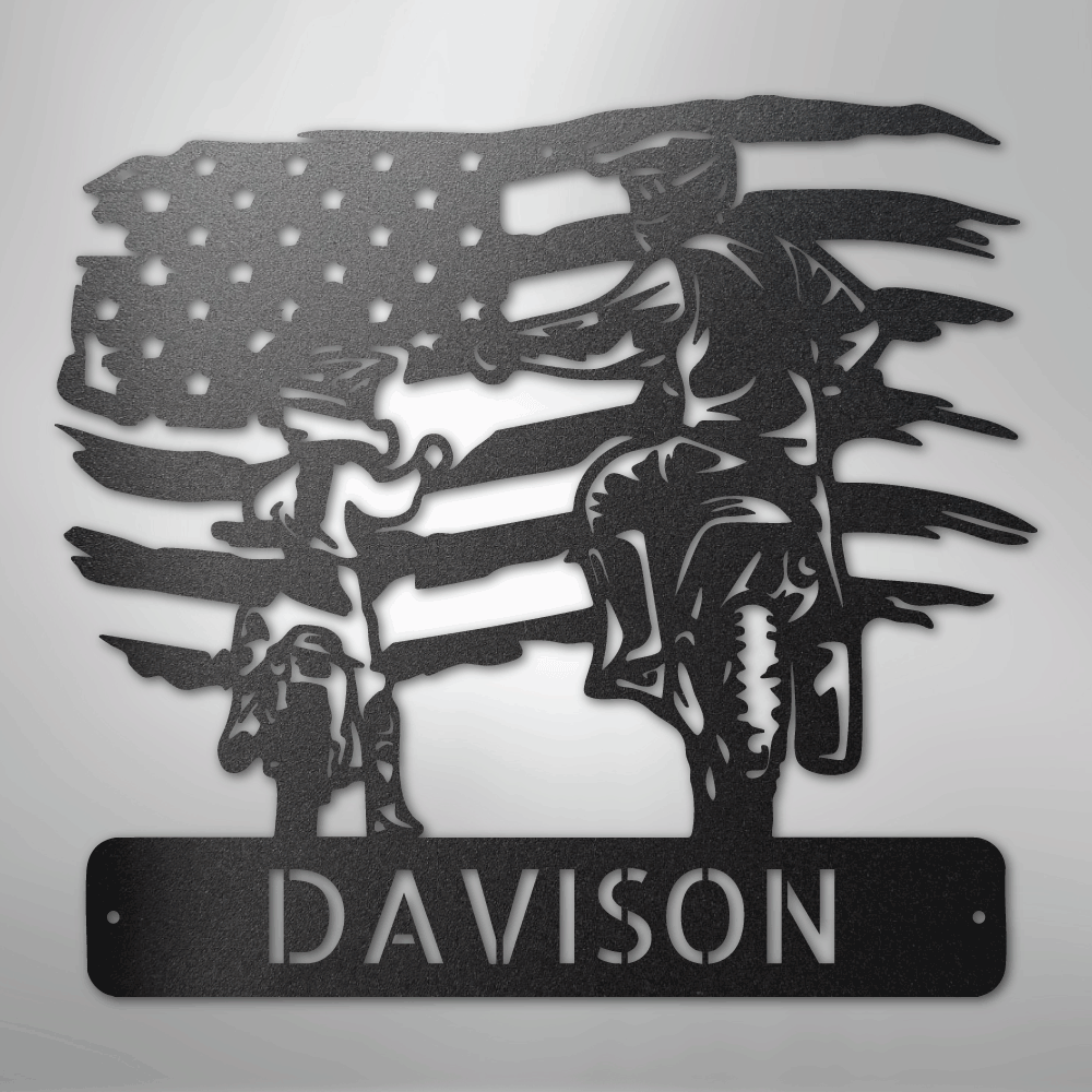 American Motocross Family Monogram - Steel Sign - Kim’s Signature Beauty & Accessories