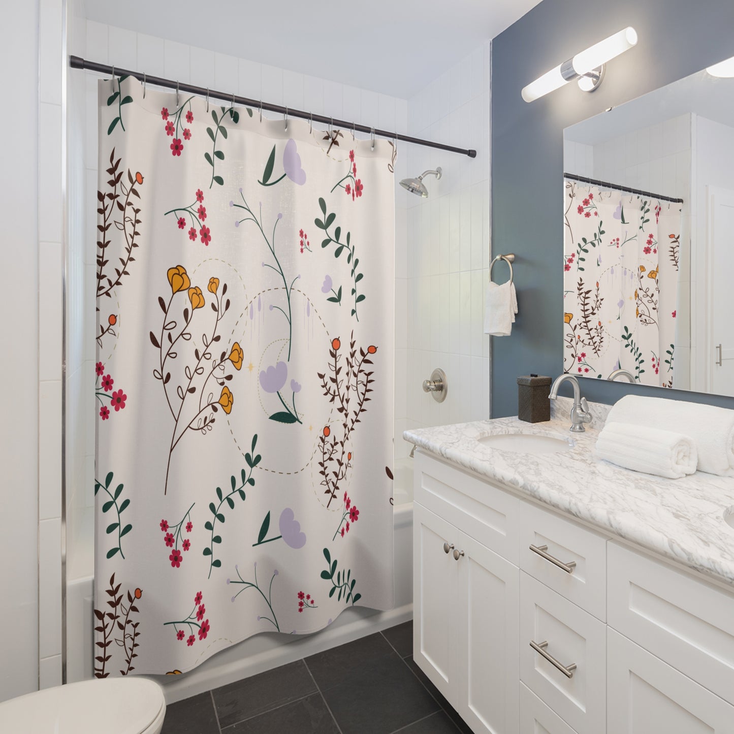 Artful Blossoms Shower Curtain - Kim’s Signature Beauty & Accessories    