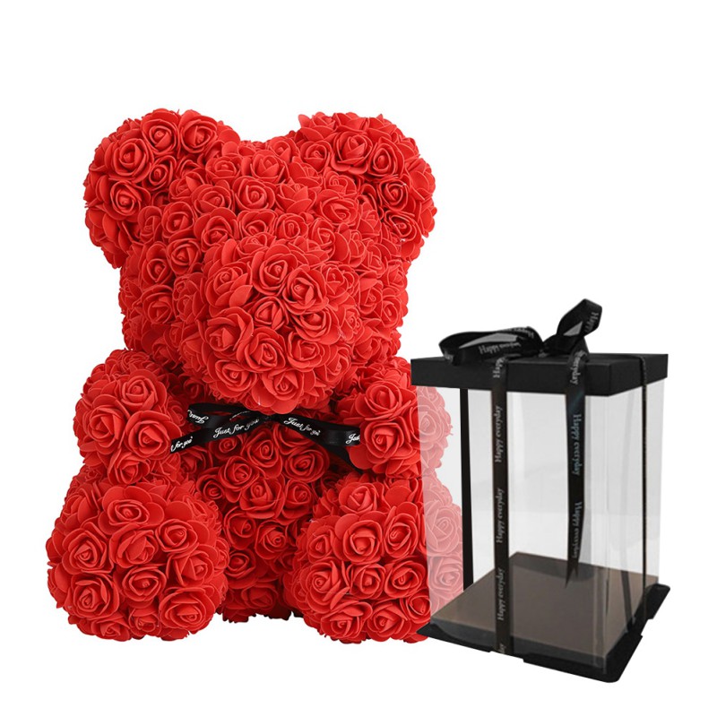 Artificial Red Rose Teddy Bear Decoration - Kim’s Signature Beauty & Accessories    
