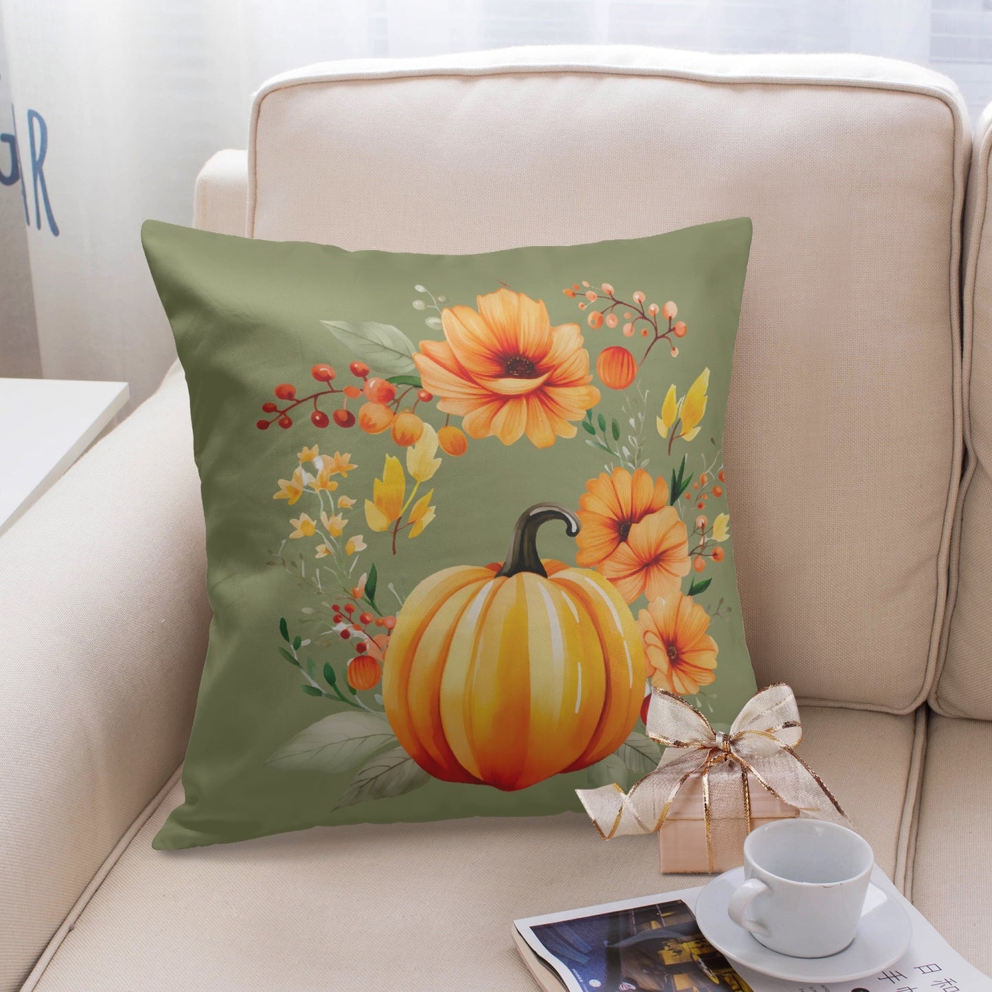 Autumn time Beauties 18'' Square Pillow Cover - Kim’s Signature Beauty & Accessories    