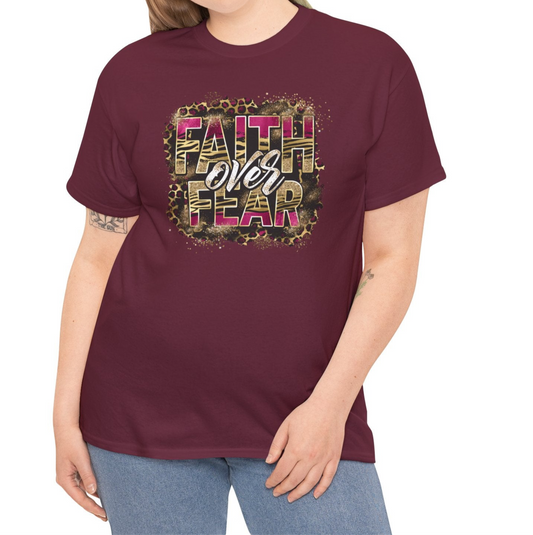 Faith Over Fear | Cotton Tee - Kim’s Signature Beauty & Accessories    