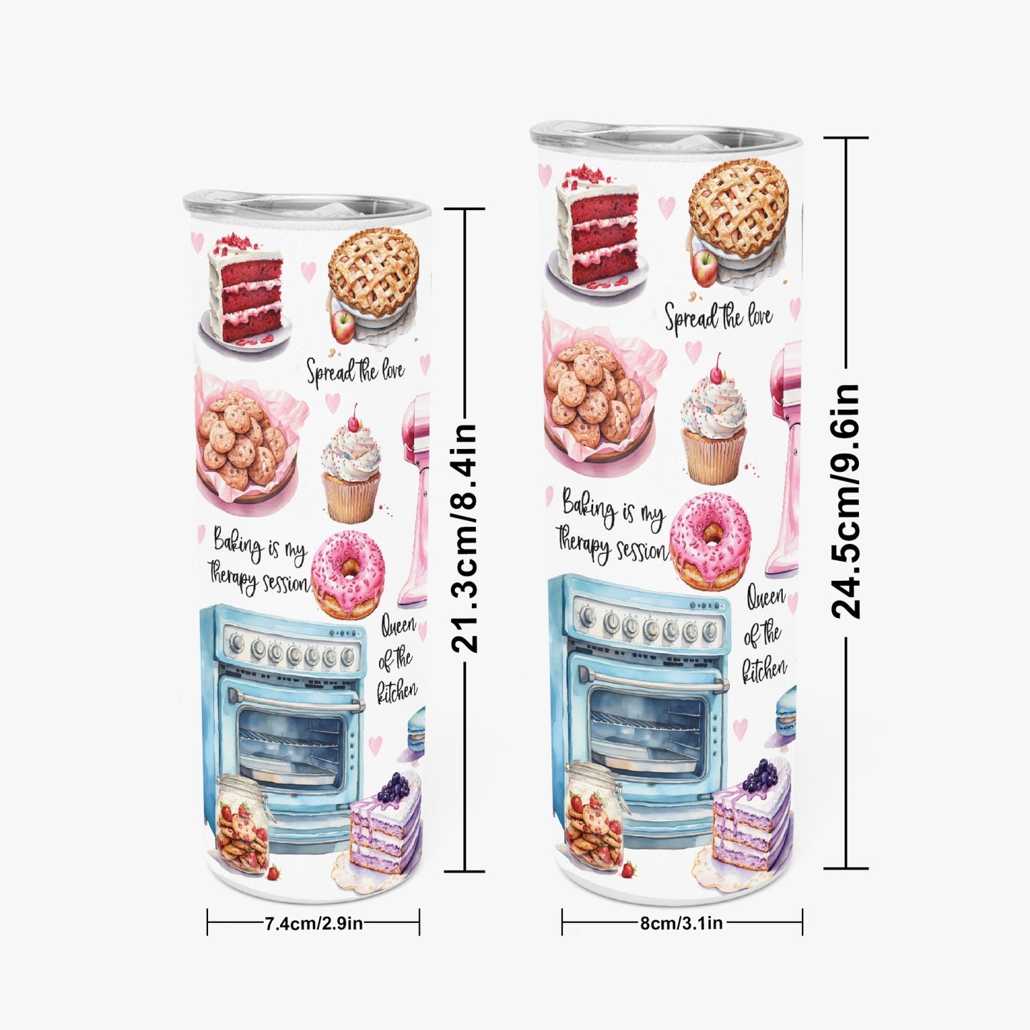 Baker's Dream |  20oz Straight Skinny Tumbler - Kim’s Signature Beauty & Accessories    