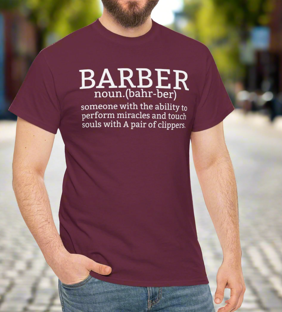 Barber Definition Tee for Barbers Who Perform Miracles - Kim’s Signature Beauty & Accessories    