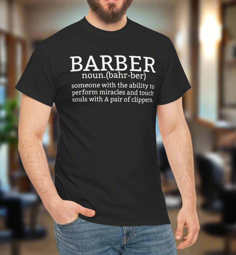 Barber Definition Tee for Barbers Who Perform Miracles - Kim’s Signature Beauty & Accessories    